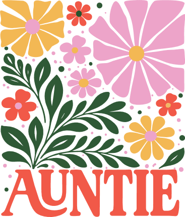 Auntie sign Free SVG File for Members – aunt's day gift, floral design