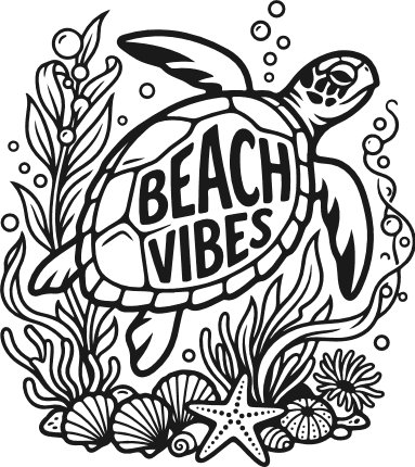 Beach Vibes SVG Design for tshirt - Free SVG File for Members