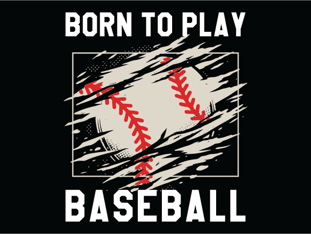 Born To Play Baseball Free SVG File for Members – baseball tshirt design