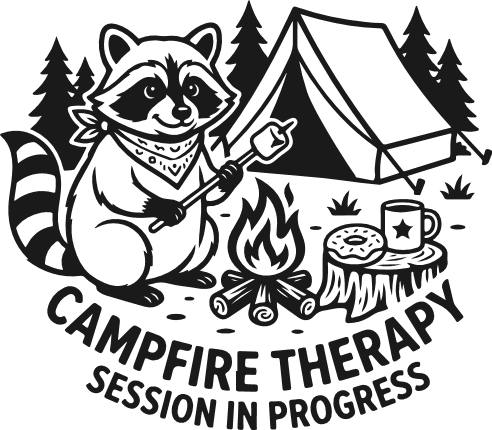 Campfire Therapy Session In Progress SVG design for tshirt - Free SVG File for Members
