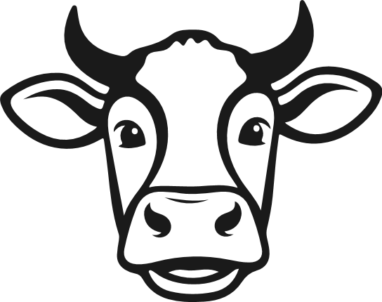 Cow Head Outline Free SVG File - Farm animal cow Face clipart