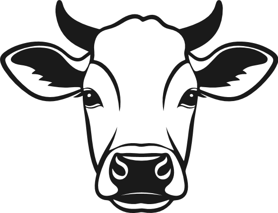 Cute Cow head Free SVG File - Farm animal cow clipart image