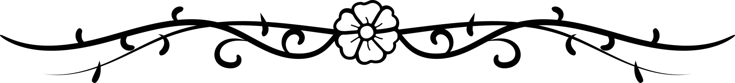 Decorative Floral Vine Border Free SVG File – flower scroll divider clipart
