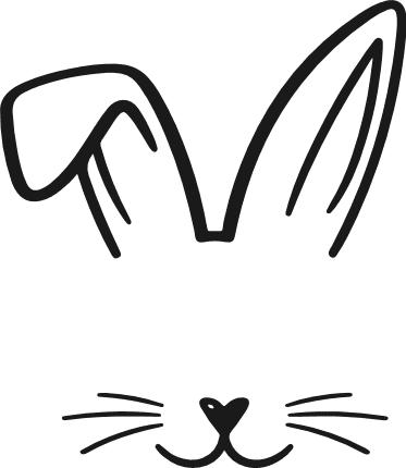 Cute Easter Bunny Ears and Face Free SVG File for Members – bunny clipart