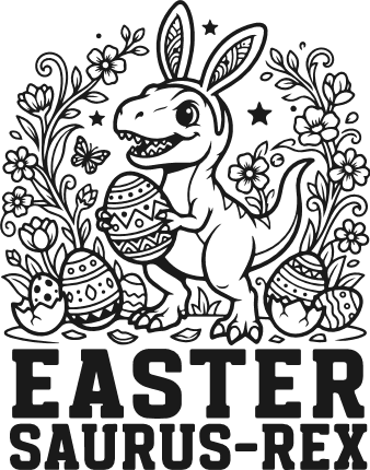 Easter Saurus Rex Free SVG File for Members – Funny Easter tshirt design