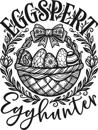 Eggspert Egghunter Free SVG File for Members – funny easter tshirt design