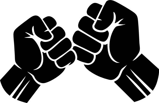 Raised fists silhouette Free SVG File – Juneteenth clipart