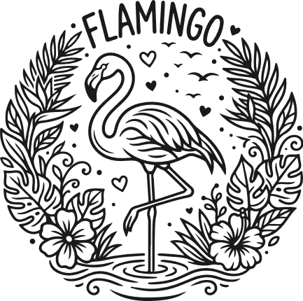 Flamingo sign Free SVG File for Members – nautical tshirt design