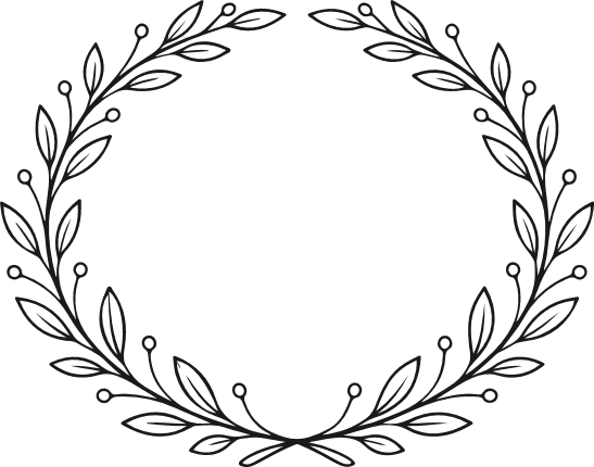 Minimal Leaf Accent Wreath Free SVG File - floral wreath clipart
