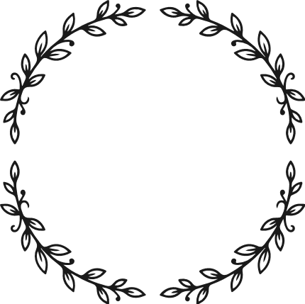 Minimal Leaf Wreath Free SVG File – Elegant floral wreath clipart