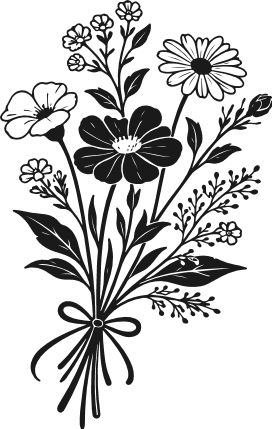 Wildflower Bouquet Free SVG File for Members – decorative flowers clipart