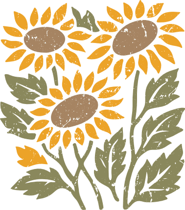 Boho Sunflower Free SVG File for Members – Distressed Floral Clipart