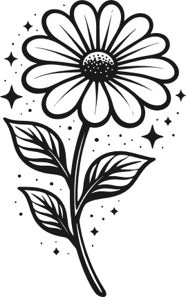 Simple Daisy Flower Free SVG File – Floral clipart image