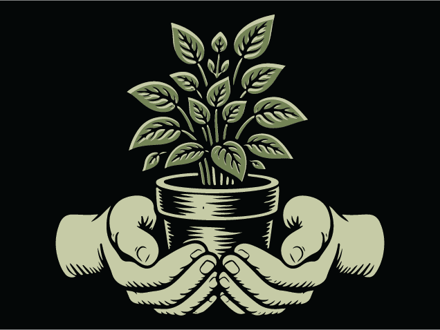 Hands Holding a Plant Pot Free SVG File for Members – Gardening Clipart image