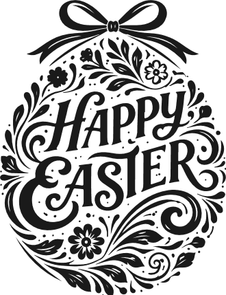 Happy Easter Free SVG File for Members – Easter sign