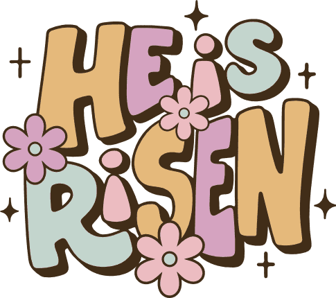 He is Risen Free SVG File for Members – Christian easter tshirt design