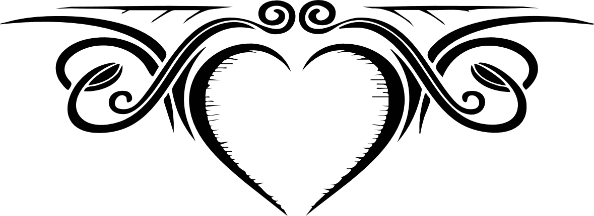 Ornamental heart swirl Free SVG File – Decorative Heart Flourish clipart