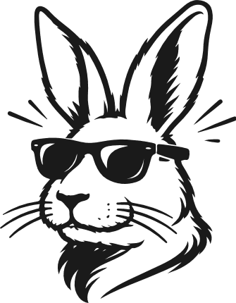 Hip Hop bunny wearing sunglasses Free SVG File – Easter bunny clipart