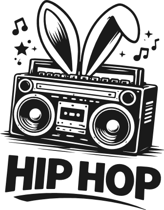 Hip Hop music, Bunny Ears Boombox Free SVG File for Members – cool easter design