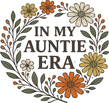 In My Auntie Era Free SVG File for Members – aunt's day gift, tshirt design
