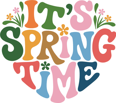 It’s Spring Time, heart Free SVG File for Members – spring season, wall sign