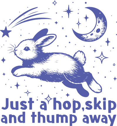 Just a Hop, Skip and a Thumb Away Free SVG File for Members – funny easter quote