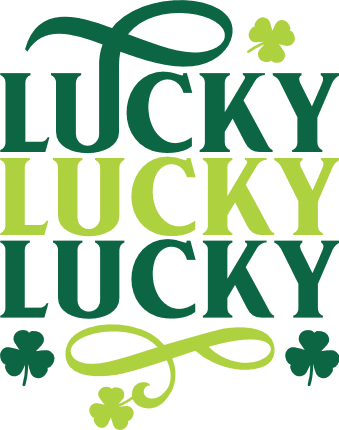 Lucky sign, echo text Free SVG File for Members – St. Patrick’s Day tshirt design