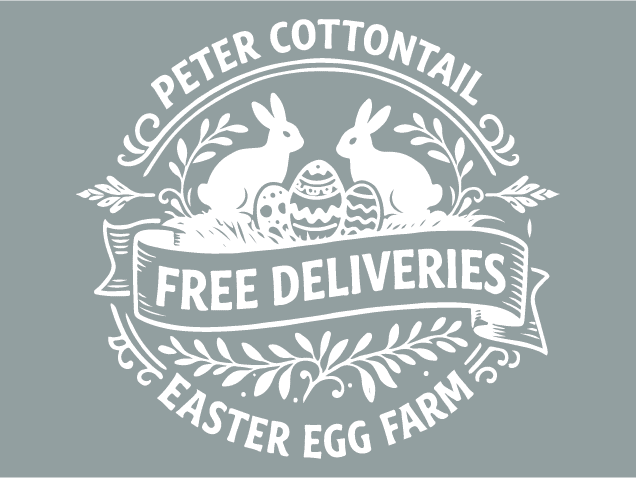 Peter Cottontail, Free Deliveries, Easter Egg Farm Free SVG File for Members – Easter sign