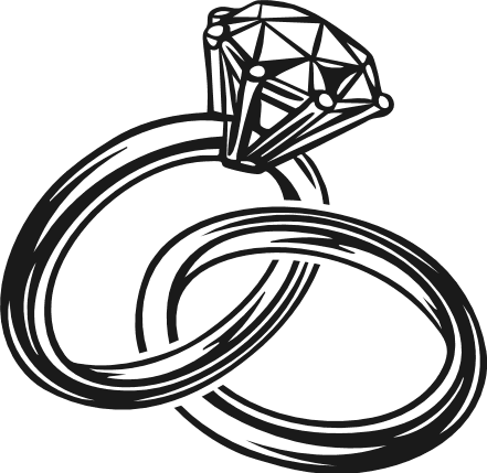 Interlinked Wedding Ring Free SVG File for members – Diamond ring clipart