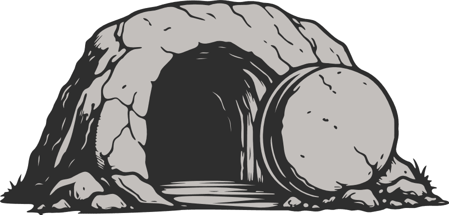 Empty Tomb with Rolled Away Stone Free SVG File for Members – Easter Resurrection clipart