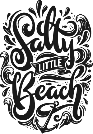 Salty Little Beach SVG Design for tshirt - Free SVG File for Members
