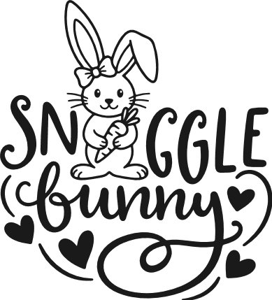 Snuggle Bunny SVG easter design for tshirt - Free SVG File