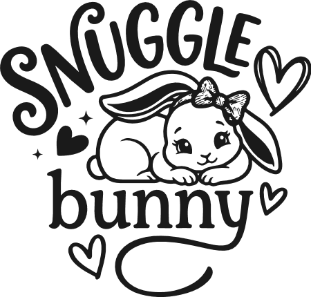 Snuggle Bunny Free SVG File – easter tshirt design