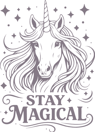 Stay Magical Free SVG File for Members – Unicorn, Kids tshirt design