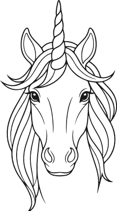 Adorable Unicorn face Free SVG File for Members – Magical Unicorn Clipart