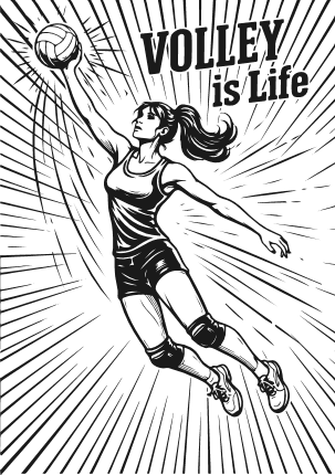 Volley Is Life Free SVG File for Members – volleyball tshirt design