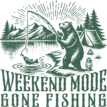 Weekend Mode, Gone Fishing Free SVG File for Members – Funny fishing tshirt design