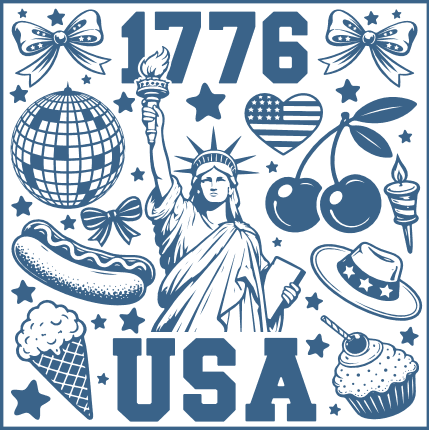 1776 USA Free SVG File for Members – 4th of july, Patriotic tshirt design