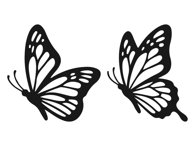 Elegant Flying Butterfly Silhouette Free SVG File for Members – butterfly clipart