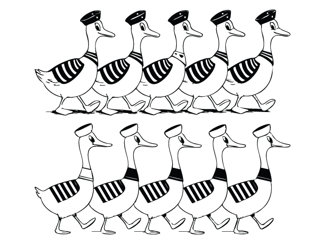 Cool Walking Ducks with sailor-style outfit Free SVG File Bundle – Nautical Goose clipart