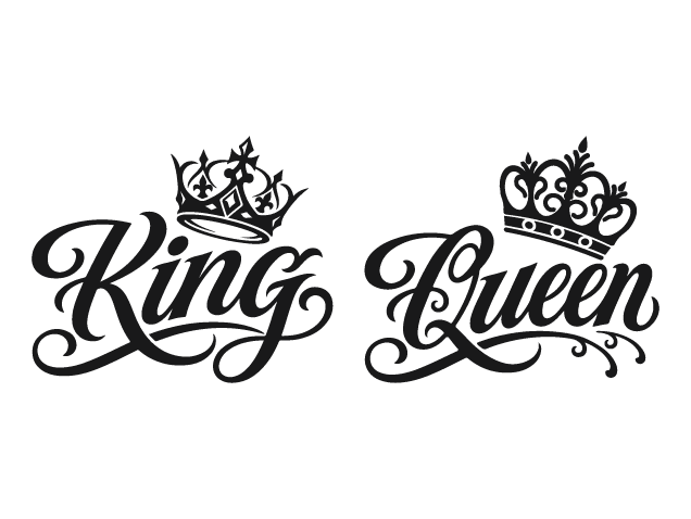 King, Queen Free SVG File for Members – couple matching tshirt design