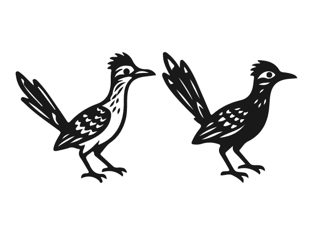 Roadrunner silhouette Free SVG File for Members – long-tail ground bird clipart