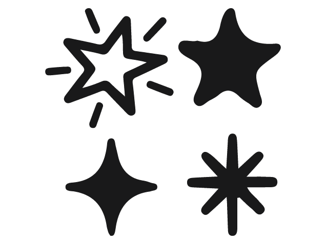 Cute Stars Doodle Free SVG File Bundle for Members – Celestial star clipart image