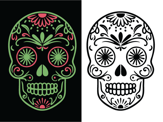 Day of the Dead Sugar Skull Free SVG File for Members – Sugar Skull clipart