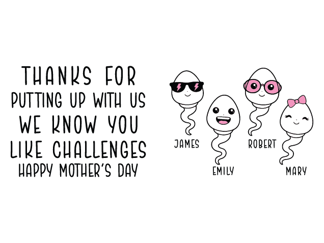 Thanks For Putting Up With Us Free SVG File for Members – Happy mother's day