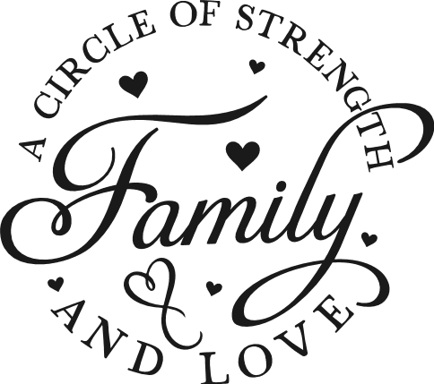 A Circle of Strength, Family and Love Free SVG File for Members – family quote