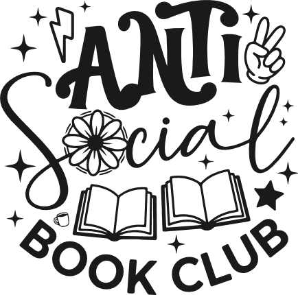 Anti Social Book Club, books lover quote - Free SVG File