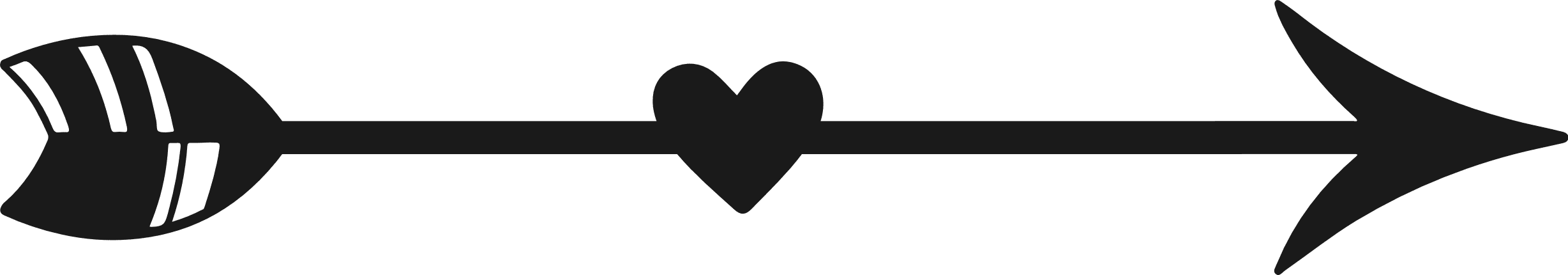 Arrow With Heart silhouette Free SVG File for Members – love arrow clipart