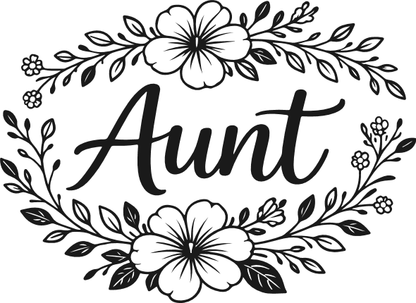 Aunt Sign Free SVG File for Members – aunt's day gift, floral tshirt design