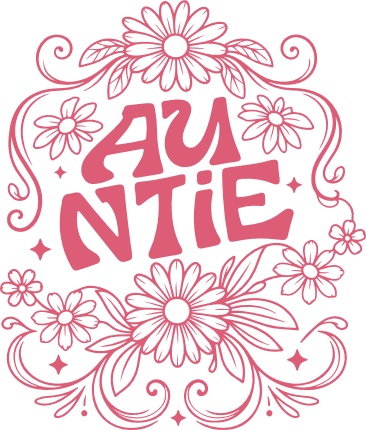 Auntie sign Free SVG File – floral tshirt design
